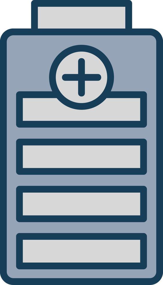 Battery Level Line Filled Grey Icon vector