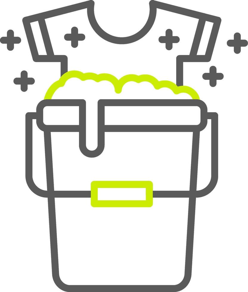 Bucket Line Two Color Icon vector