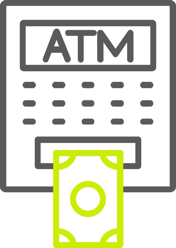 ATM Line Two Color Icon vector