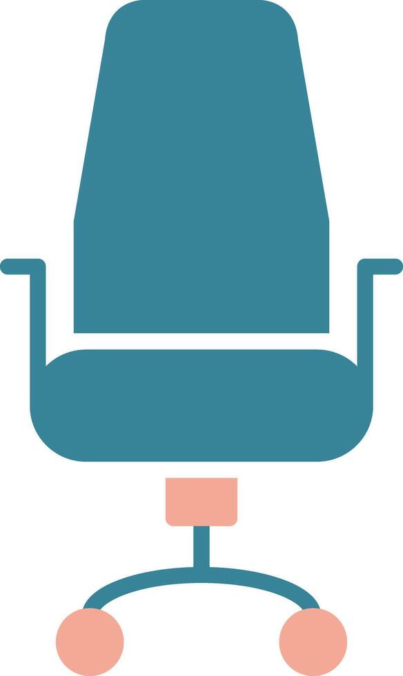 Chair Glyph Two Color Icon vector