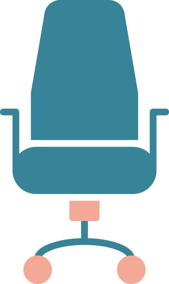 Chair Glyph Two Color Icon vector