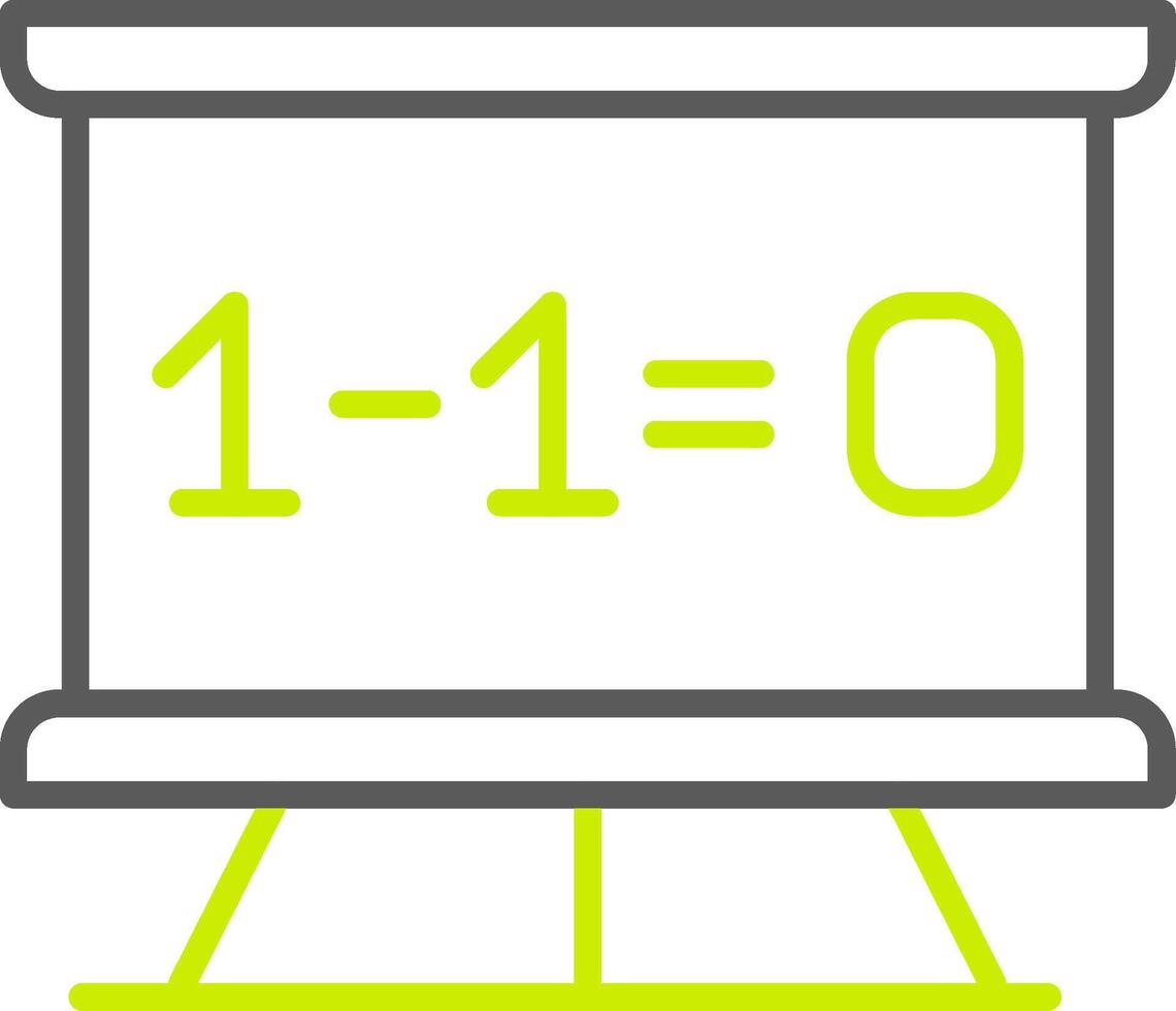 Maths Line Two Color Icon vector