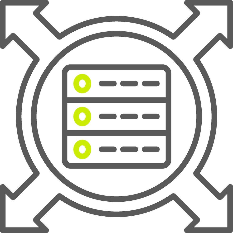 Data Driven Line Two Color Icon vector
