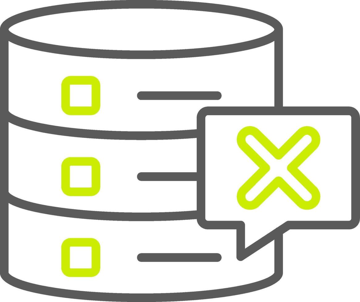 Delete Database Line Two Color Icon vector