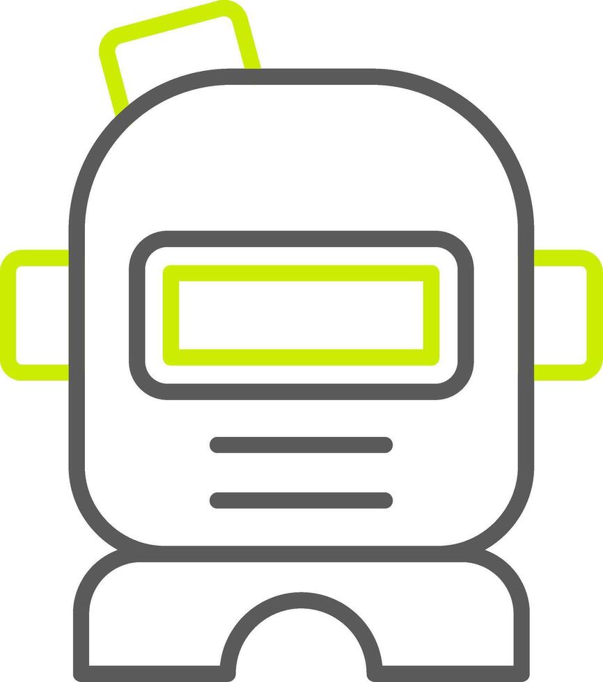 Astronaut Helmet Line Two Color Icon vector