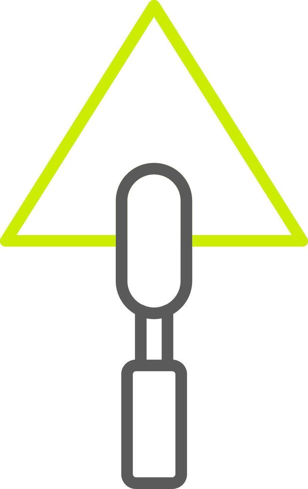Trowel Line Two Color Icon vector