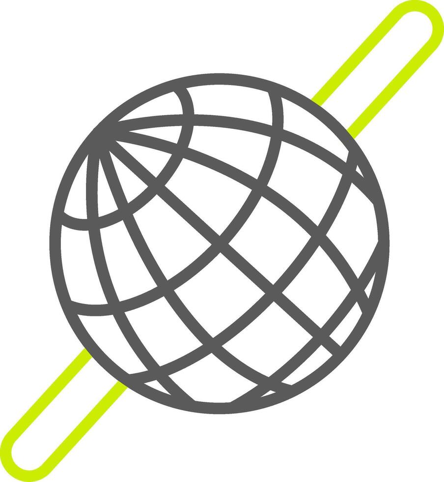 Sphere Line Two Color Icon vector