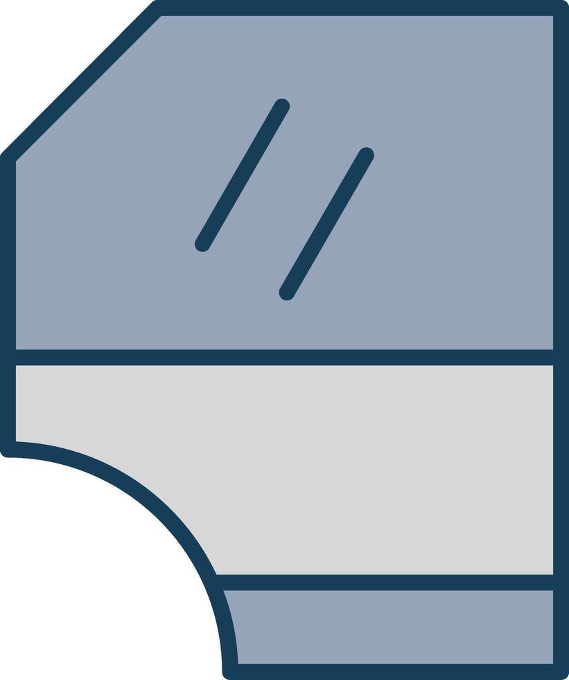 Car Door Line Filled Grey Icon vector