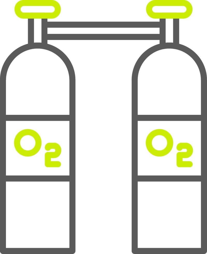 Oxygen Line Two Color Icon vector