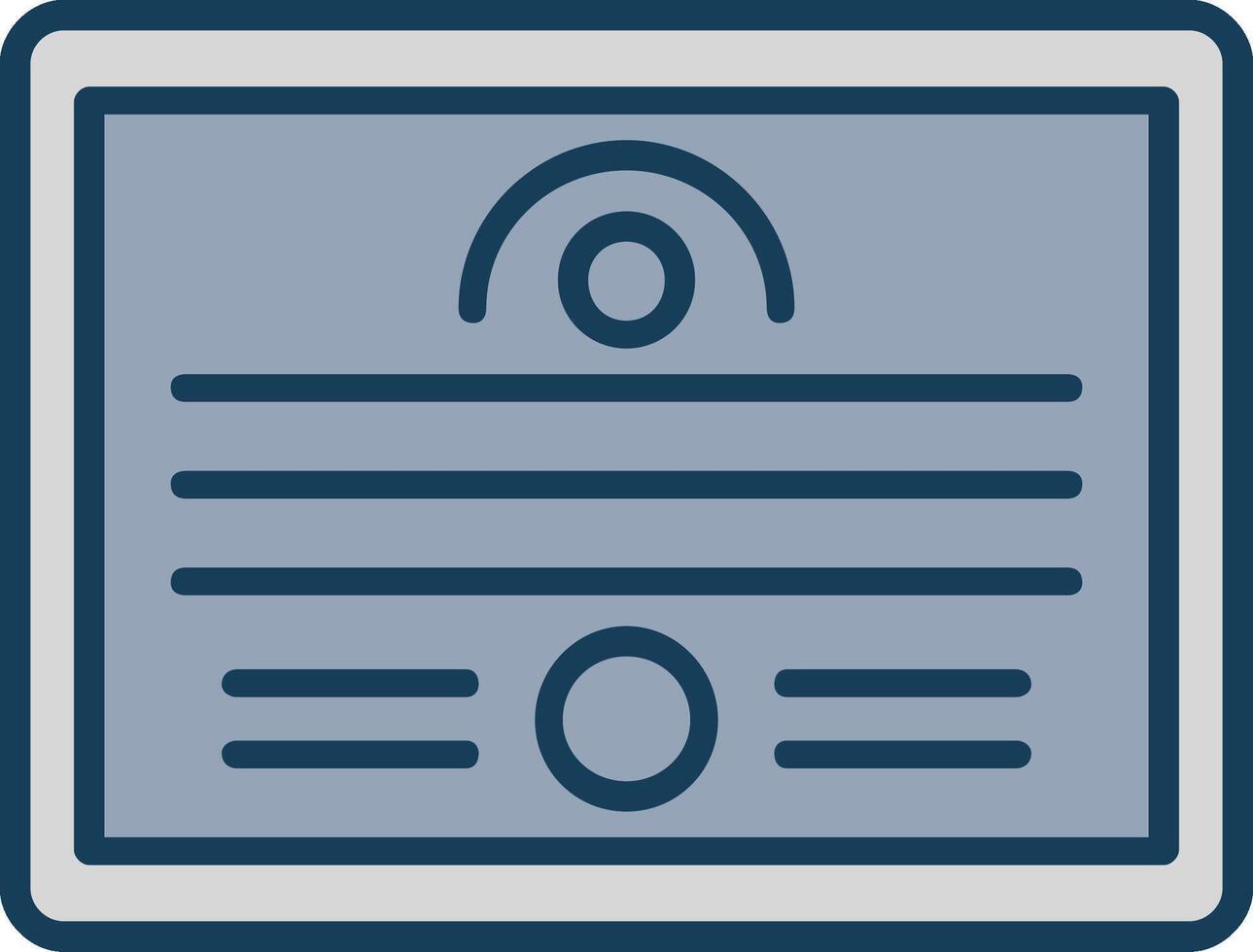 Diploma Line Filled Grey Icon vector