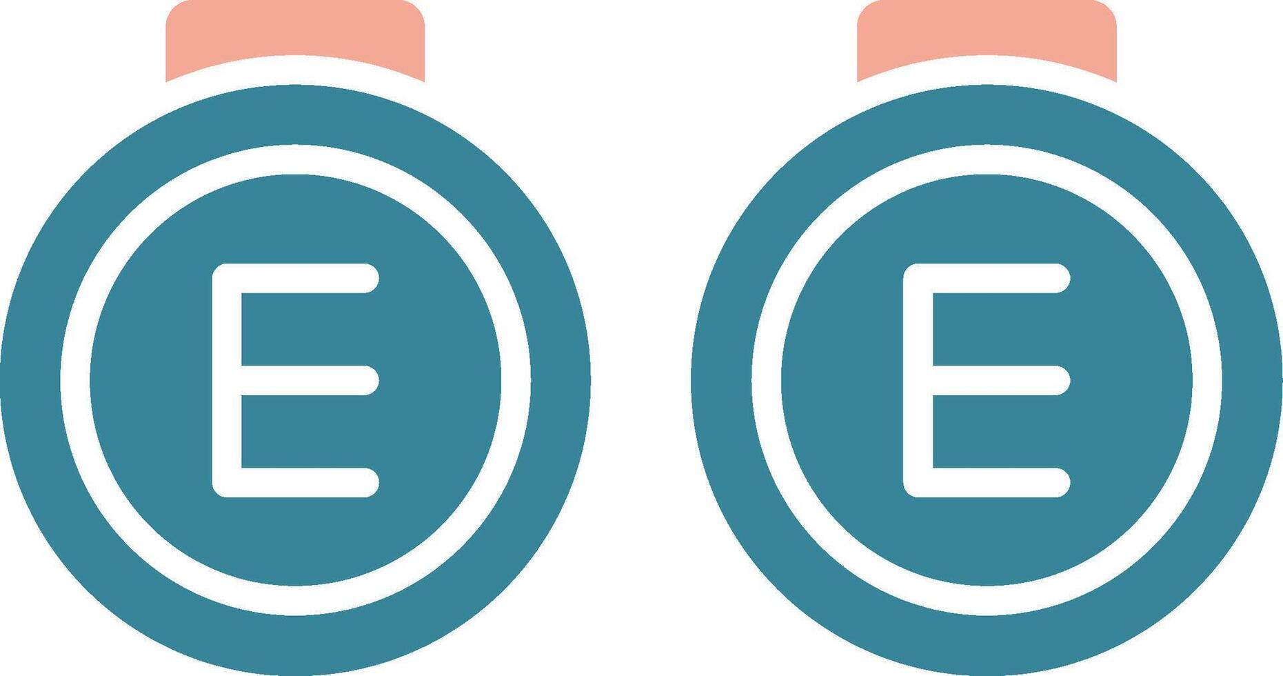 Signet Ring Glyph Two Color Icon vector