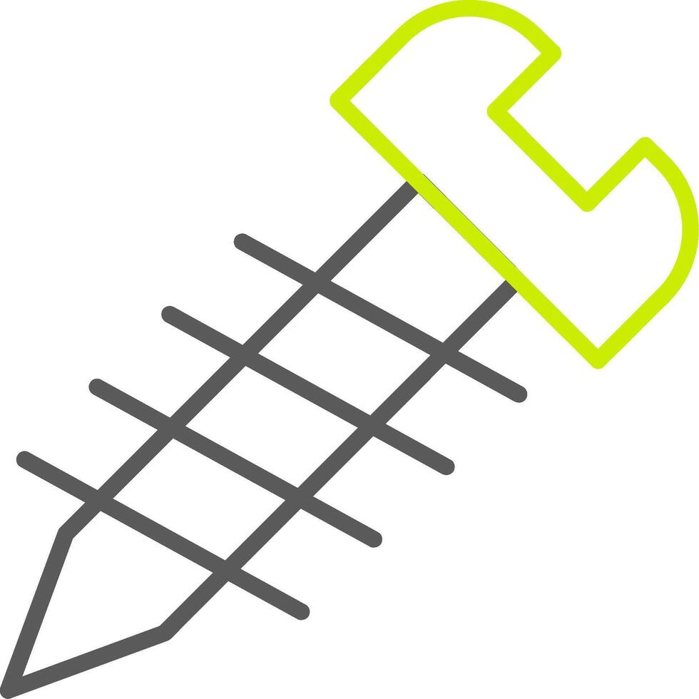 Screw Line Two Color Icon vector