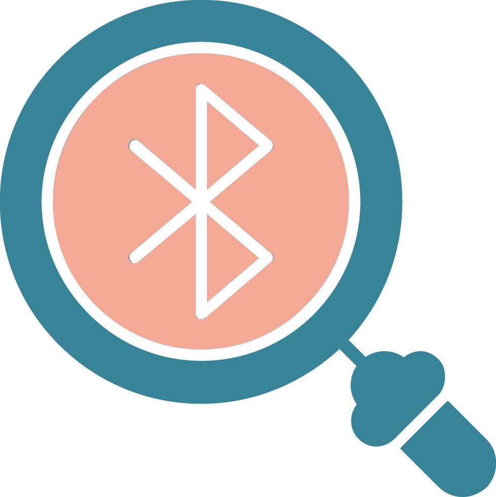 Bluetooth Glyph Two Color Icon vector