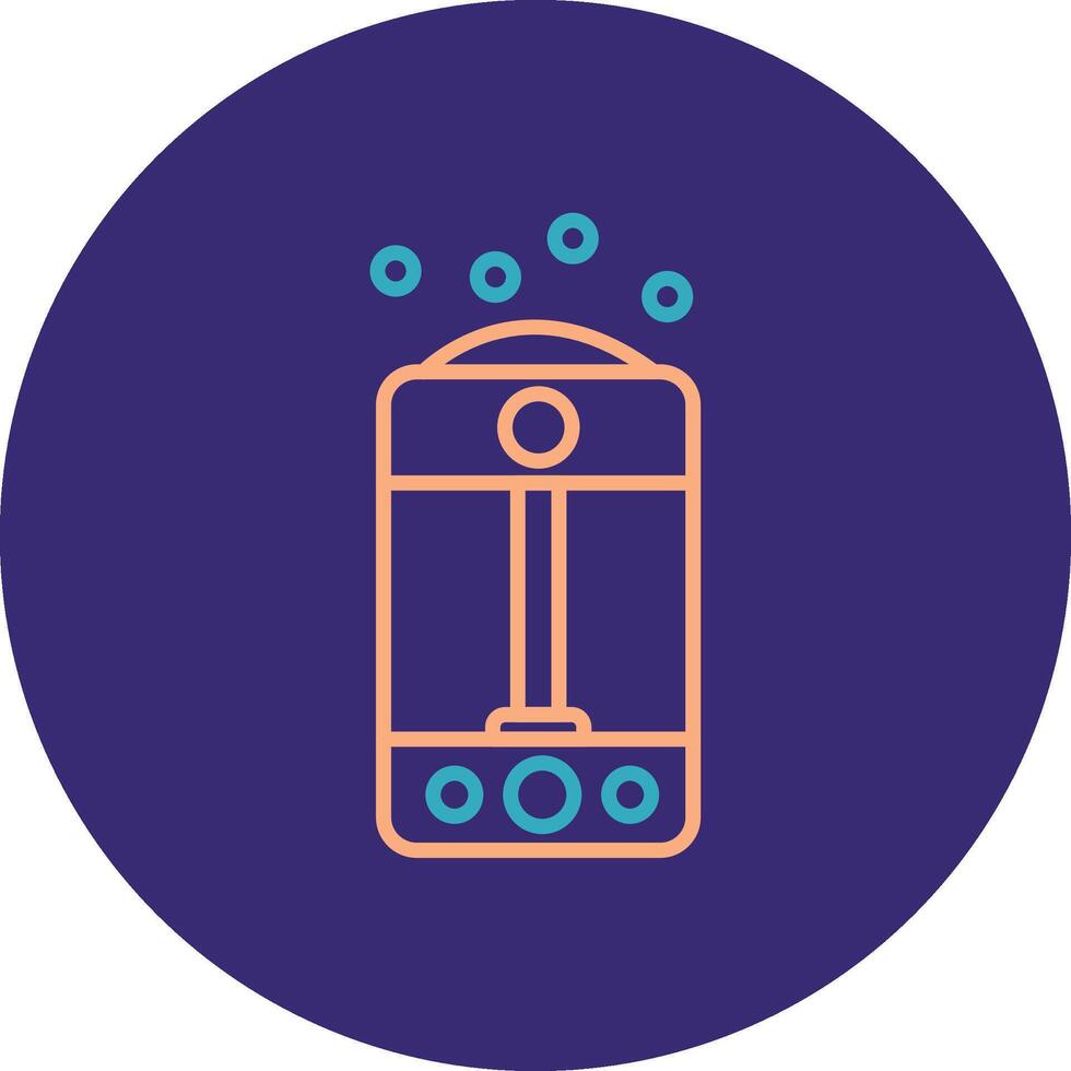 Humidifier Line Two Color Circle Icon vector
