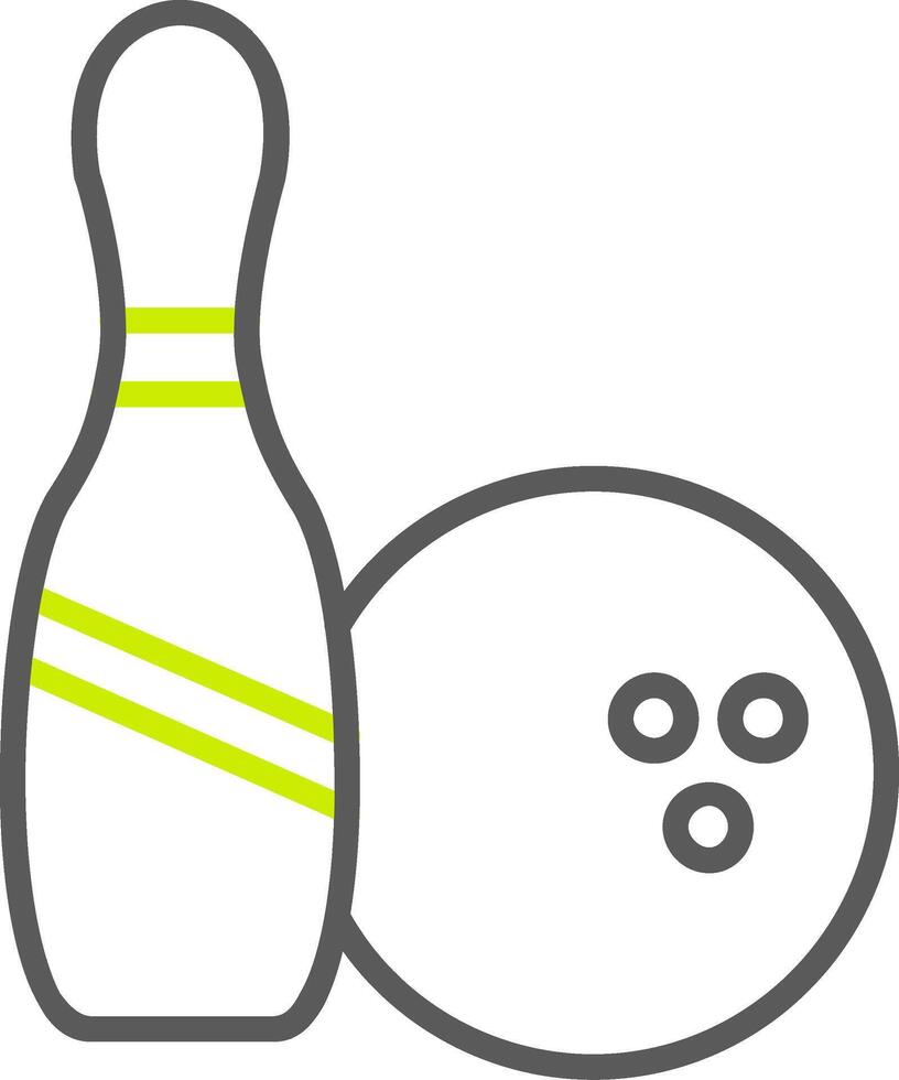 Bowling Line Two Color Icon vector