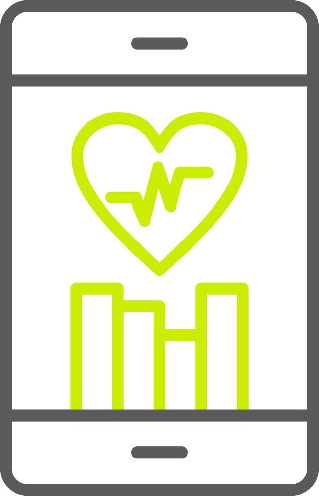 Fitness App Line Two Color Icon vector