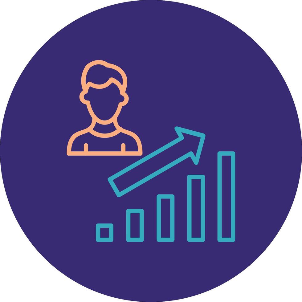 Configure Line Two Color Circle Icon vector