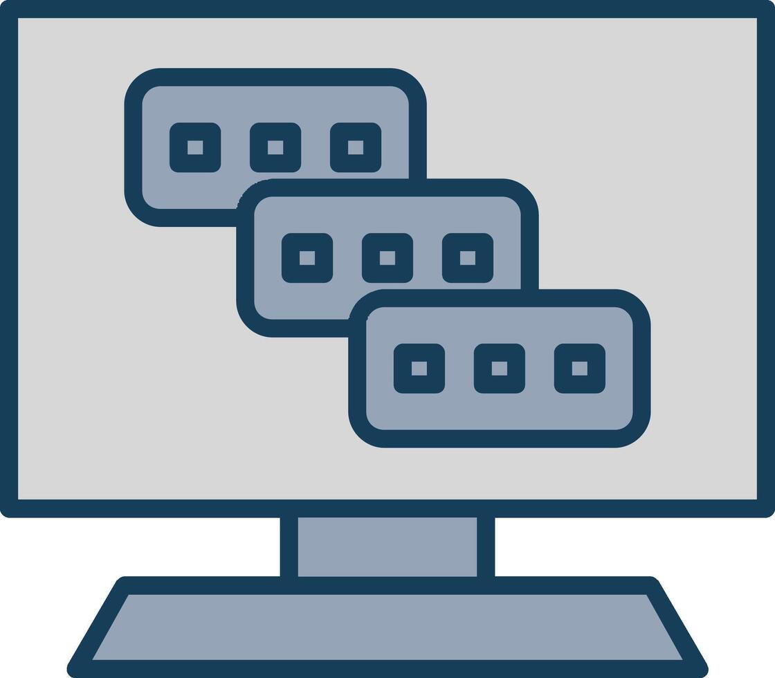 Tasks Line Filled Grey Icon vector
