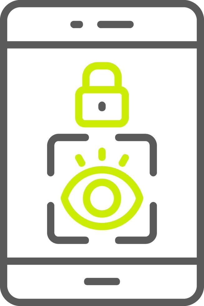 Eye Scanner Line Two Color Icon vector