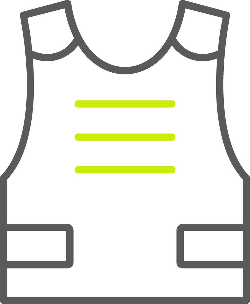 armadura línea dos color icono vector