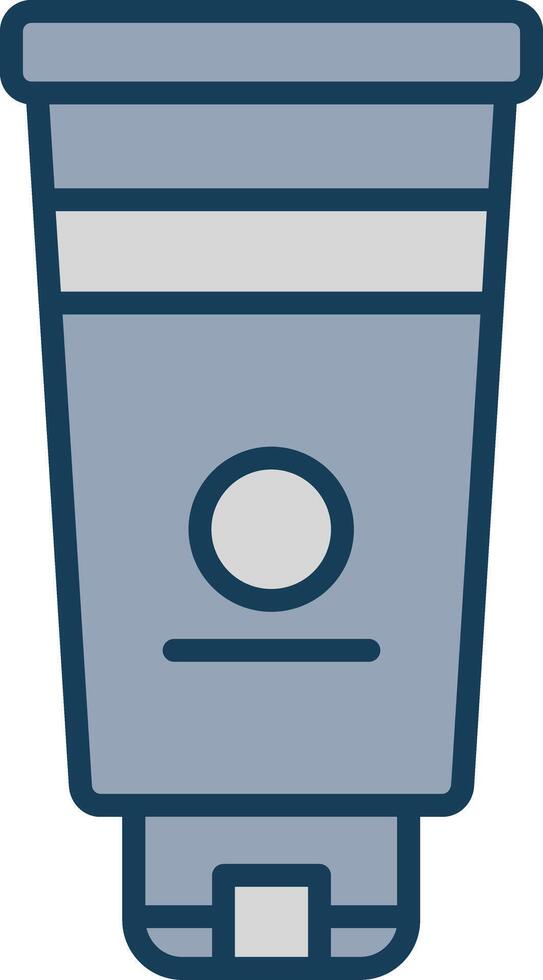 Hand Cream Line Filled Grey Icon vector