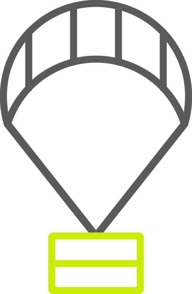 Paragliding Line Two Color Icon vector