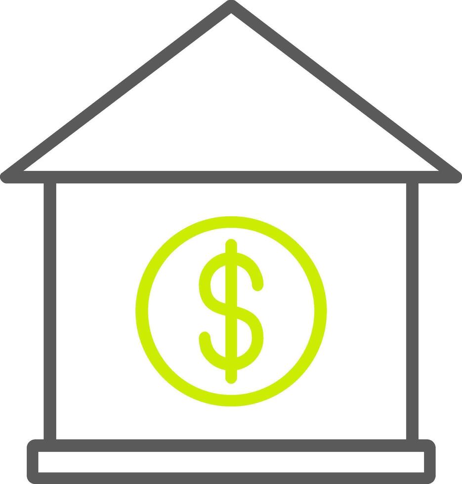 Mortgage Loan Line Two Color Icon vector