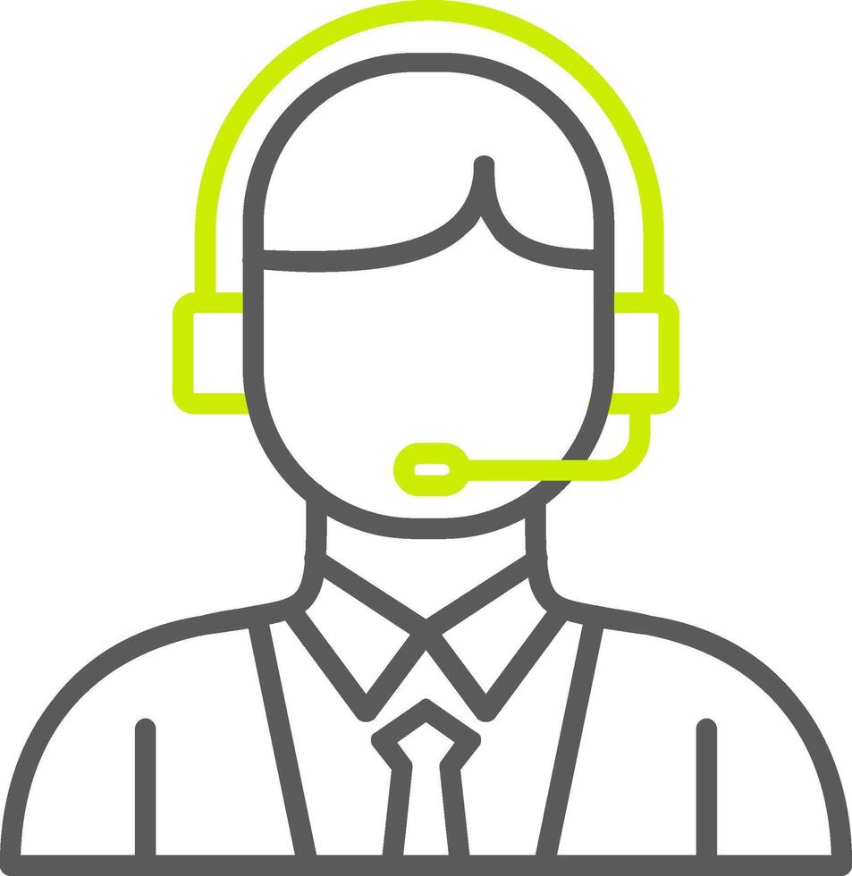 Customer Service Line Two Color Icon vector
