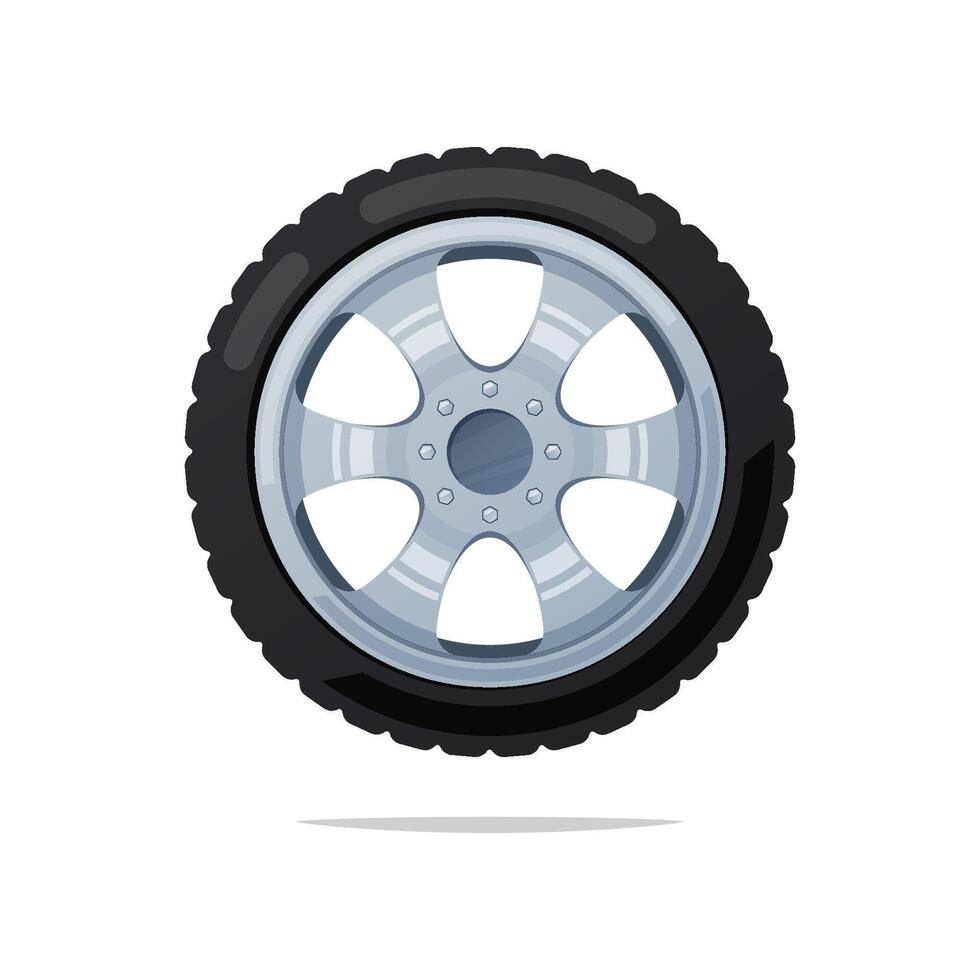 Car tire isolated on white background. vector