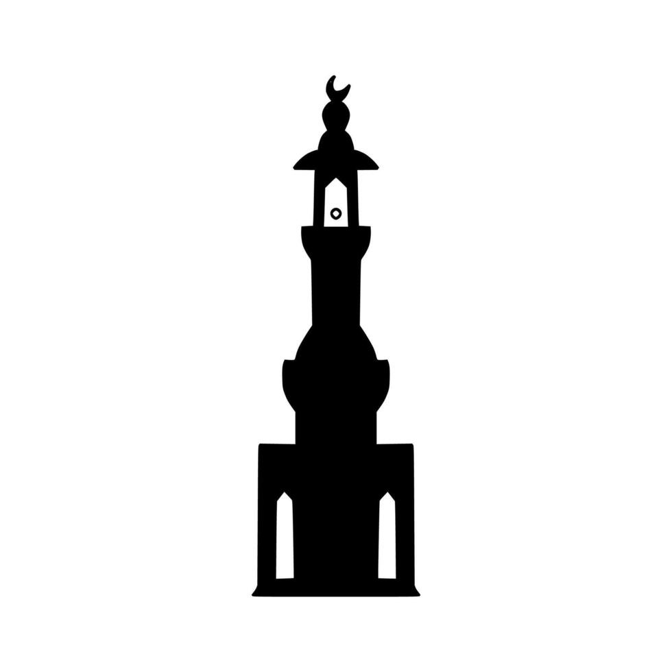 illustration of a mosque tower vector