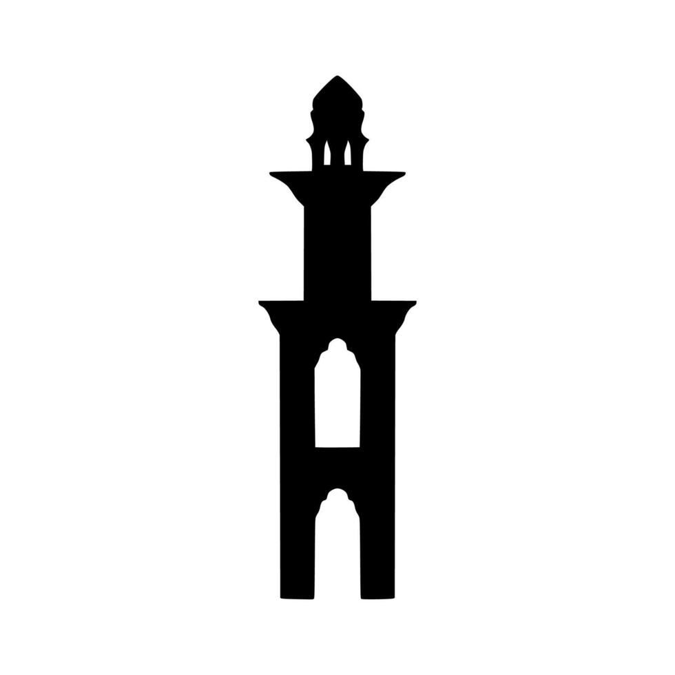 ilustración de un mezquita torre vector