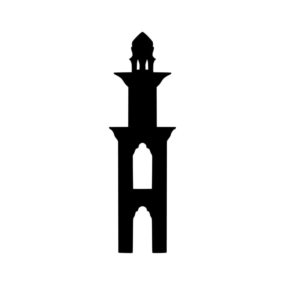 illustration of a mosque tower vector