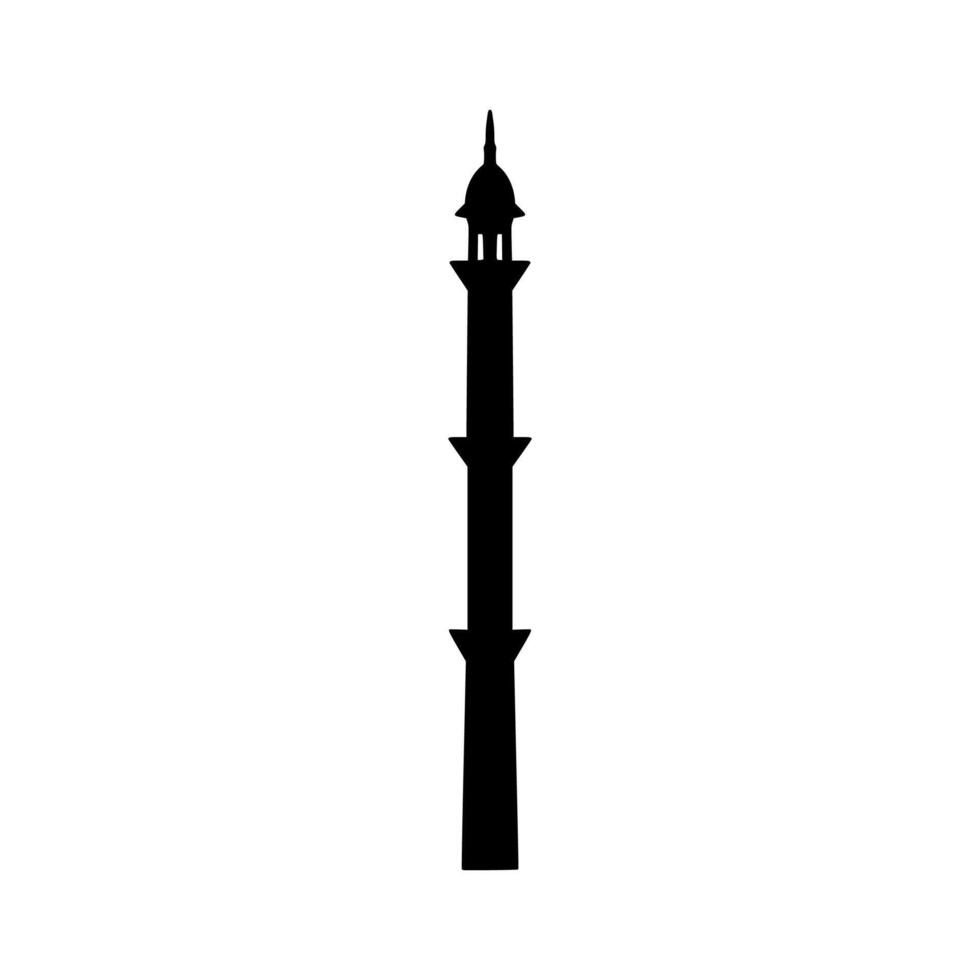 illustration of a mosque tower vector