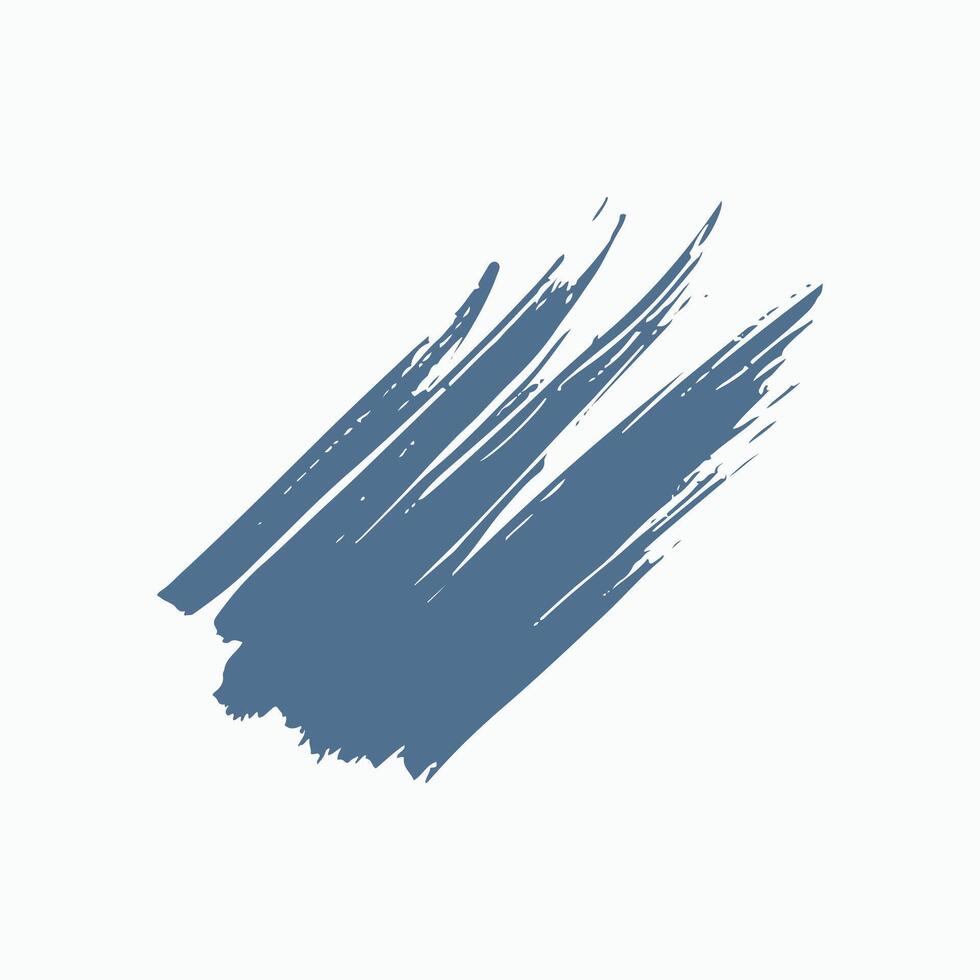 a blue paint brush stroke on a white background vector