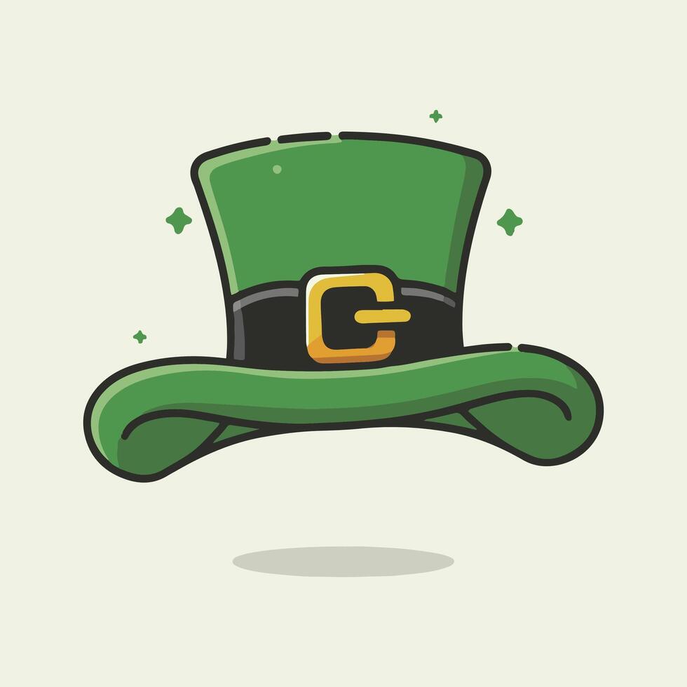 a green hat with the letter g on it vector