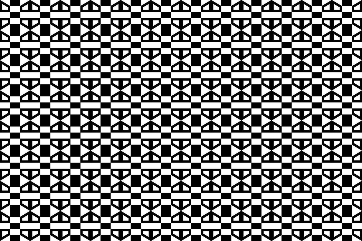 Abstract seamless repeating pattern. Black and white seamless geometric textile pattern. Abstract mosaic tile wallpaper decor. vector