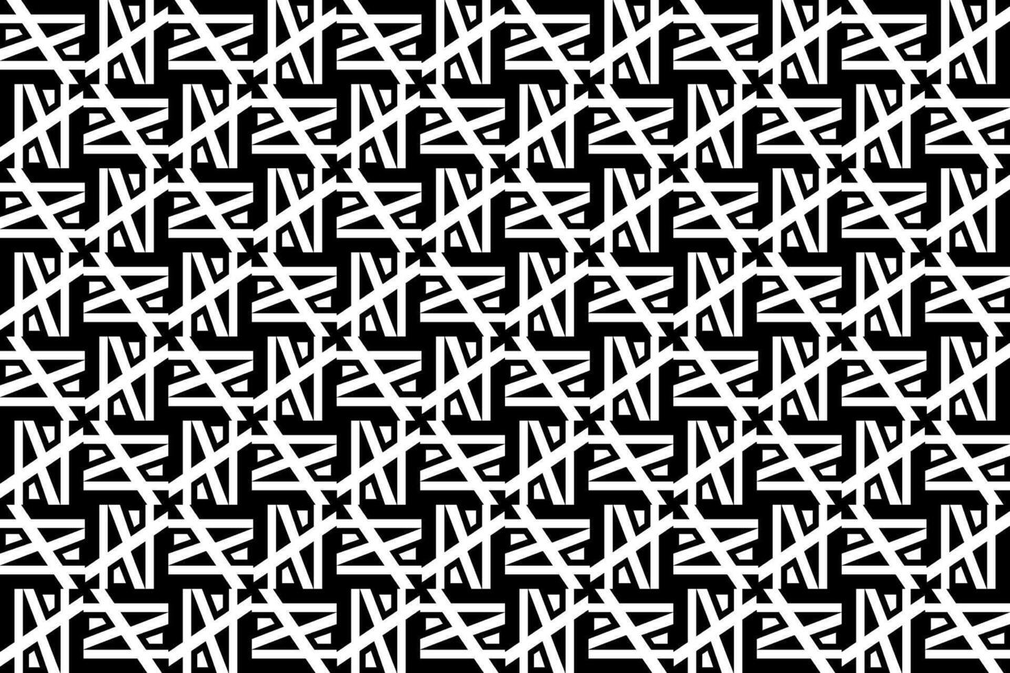 Abstract seamless repeating pattern. Black and white seamless geometric textile pattern. Abstract mosaic tile wallpaper decor. vector