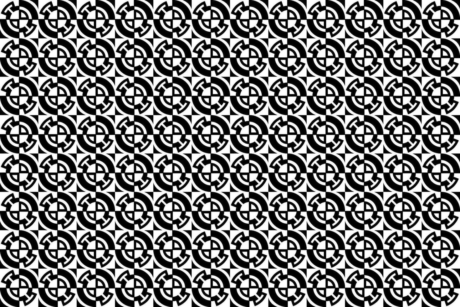 Abstract seamless repeating pattern. Black and white seamless geometric textile pattern. Abstract mosaic tile wallpaper decor. vector