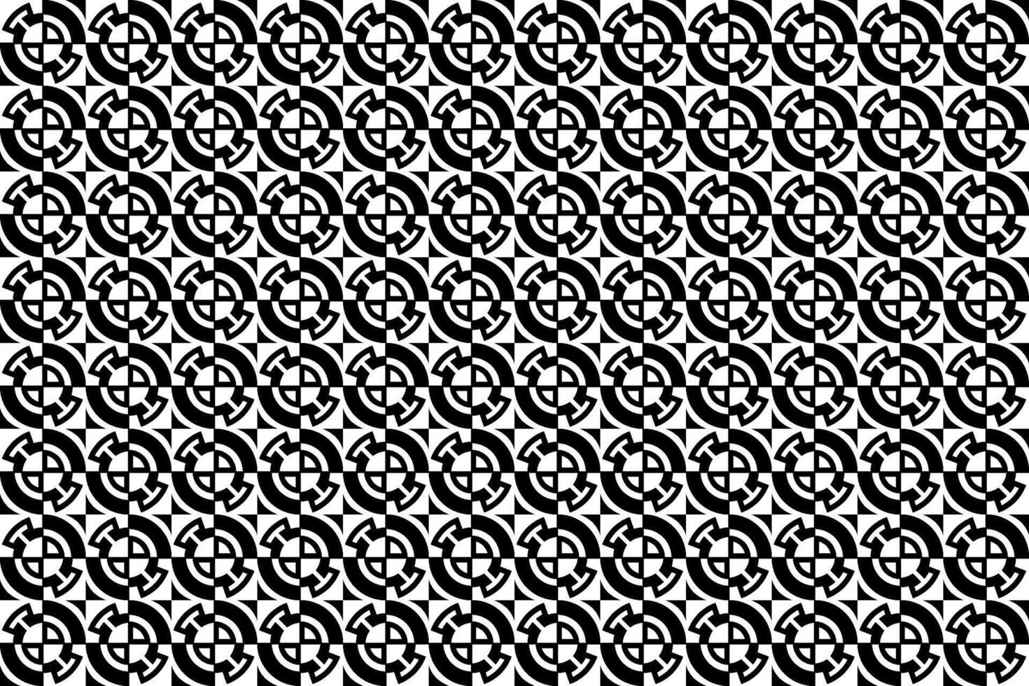 Abstract seamless repeating pattern. Black and white seamless geometric textile pattern. Abstract mosaic tile wallpaper decor. vector