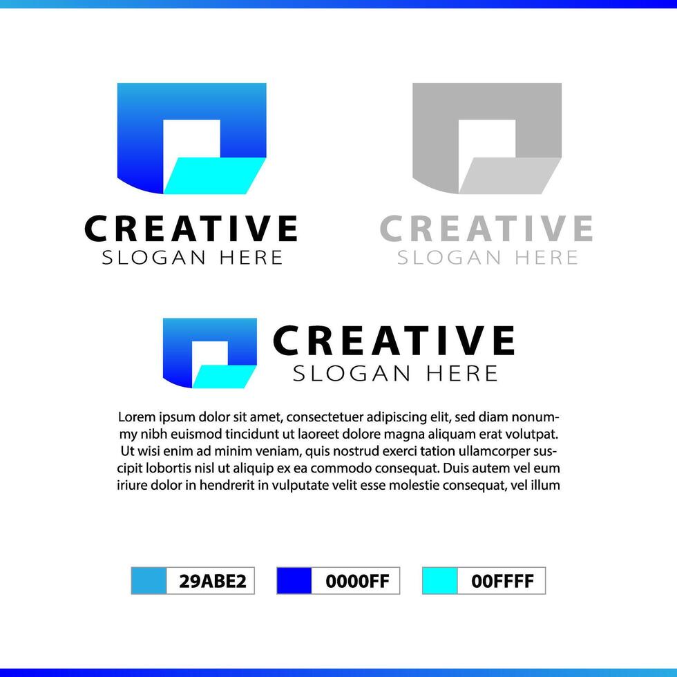 Abstract logo design with modern concept illustration vector