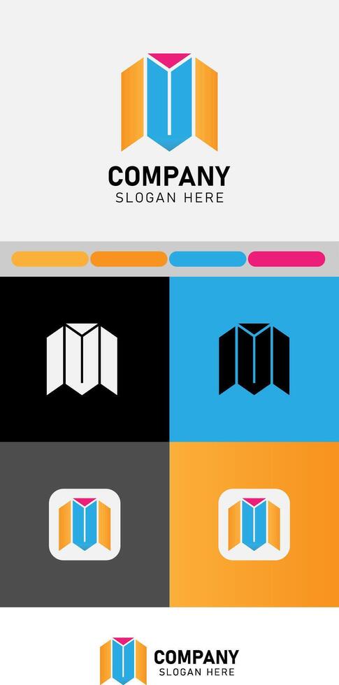 Abstract logo and business branding template Designs Inspiration on white background vector