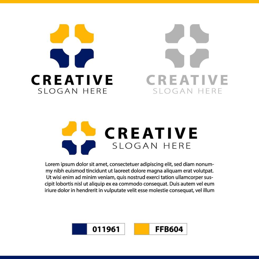 Abstract logo design with modern concept illustration vector