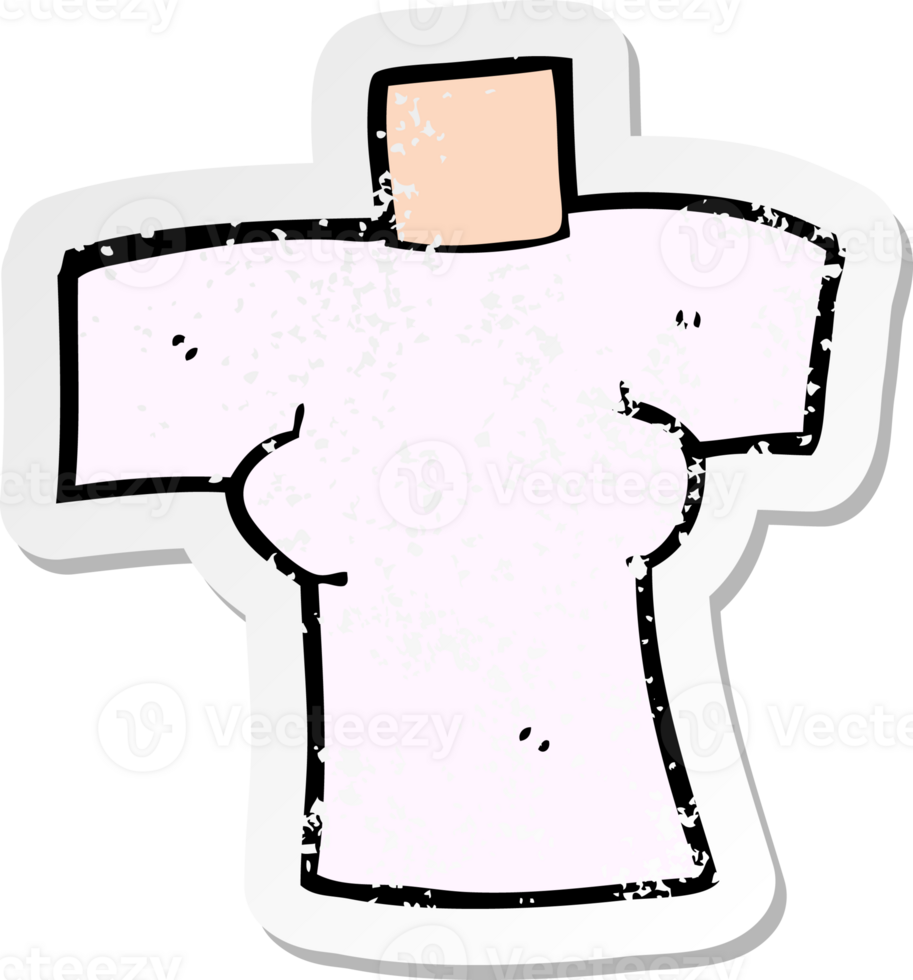 retro distressed sticker of a cartoon female body png