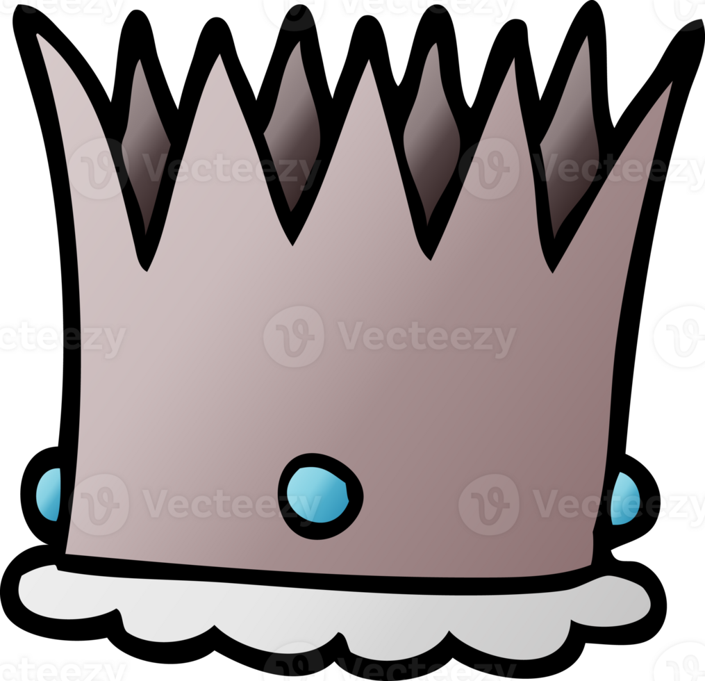 cartoon doodle silver crown png