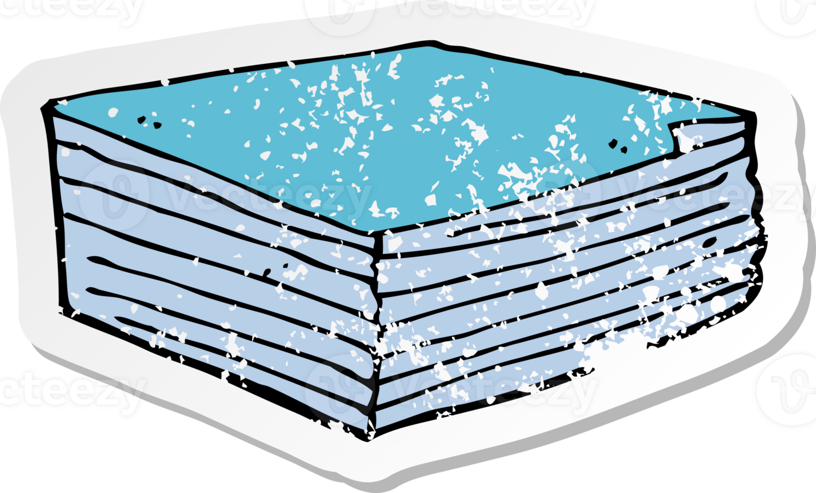 retro distressed sticker of a cartoon note pads png