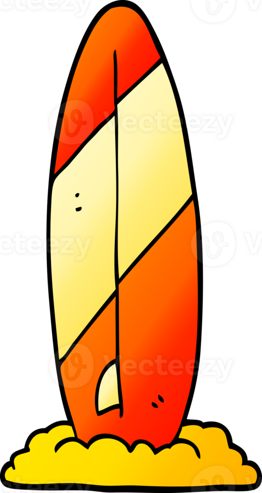 gradient illustration cartoon surf board png