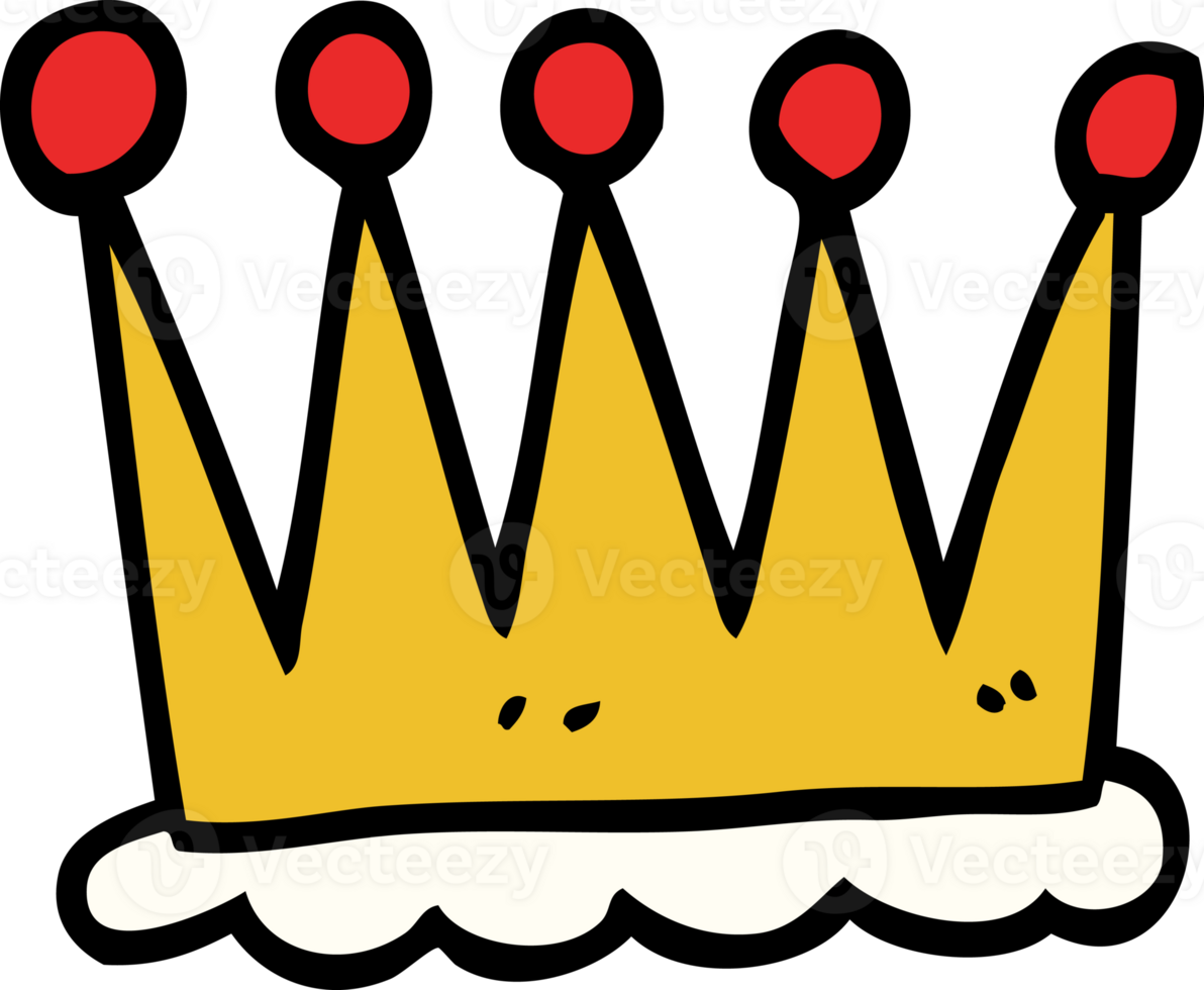 simple cartoon doodle crown png