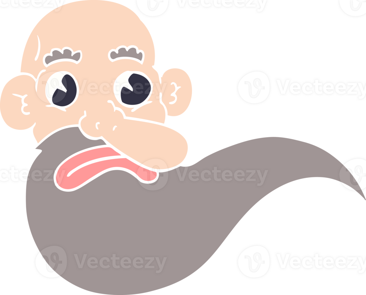 cartoon doodle grumpy old man png