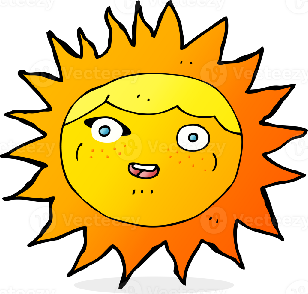 sun cartoon character png