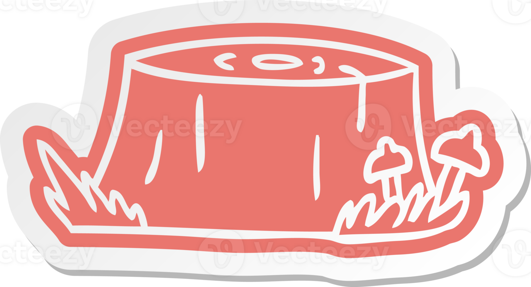 cartoon sticker of a tree log png